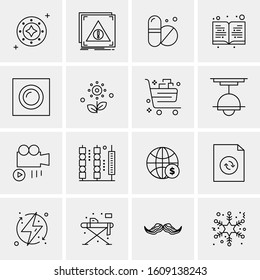 16 Universal Business Icons Vector. Creative Icon Illustration to use in web and Mobile Related project.