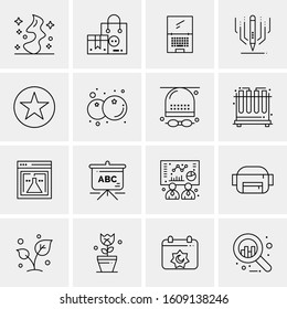16 Universal Business Icons Vector. Creative Icon Illustration to use in web and Mobile Related project.