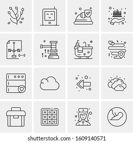 16 Universal Business Icons Vector. Creative Icon Illustration to use in web and Mobile Related project.