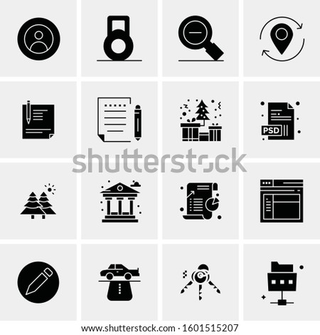 16 Universal Business Icons Vector. Creative Icon Illustration to use in web and Mobile Related project.