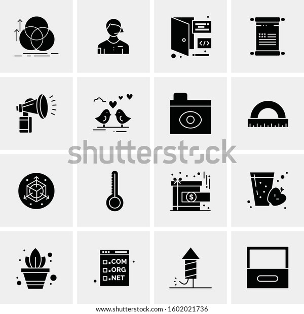 16 Universal Business\
Icons Vector. Creative Icon Illustration to use in web and Mobile\
Related project.