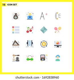 16 Universal Flat Colors Set for Web and Mobile Applications berry; layout; answer; image; collage Editable Pack of Creative Vector Design Elements