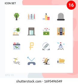 16 Universal Flat Colors Set for Web and Mobile Applications sprinkier; garden; individuality; farming; sewing Editable Pack of Creative Vector Design Elements