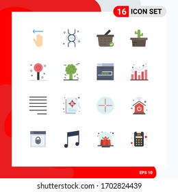 16 Universal Flat Colors Set for Web and Mobile Applications sweet; halloween; buy; confect; nature Editable Pack of Creative Vector Design Elements