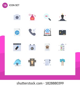 16 Universal Flat Colors Set for Web and Mobile Applications answer; file; research; document; movie Editable Pack of Creative Vector Design Elements