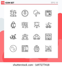 16 Universal Outlines Set for Web and Mobile Applications course; webinar; knowledge; learning; learning Editable Vector Design Elements