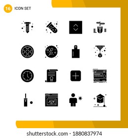 16 User Interface Solid Glyph Pack of modern Signs and Symbols of adult; football; enlarge; award; design Editable Vector Design Elements