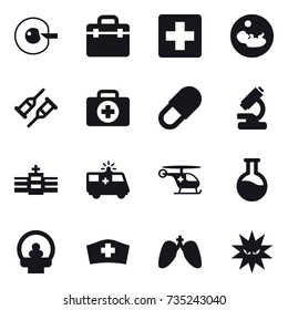 16 vector icon set : cell corection