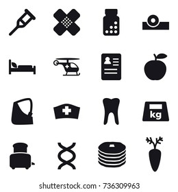 16 vector icon set : toaster