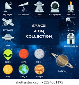 16 Vector Space Icon Collection
