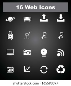 16 web icons. EPS-10.