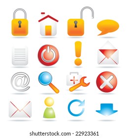 16 web icons - vector illustration