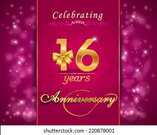 16th Anniversary Images Stock Photos Vectors Shutterstock