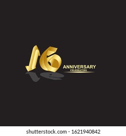 16 Year Anniversary Vector Template Design Illustration