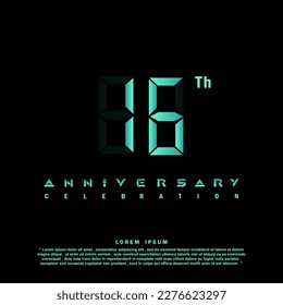 16 Years anniversary celebration 3d vector template design illustration