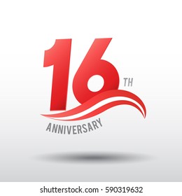 16 Years Anniversary Celebration Design