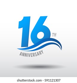 16 Years Anniversary Celebration Design