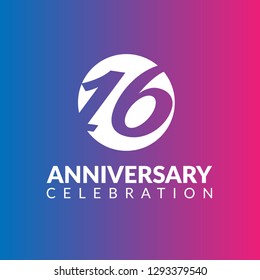 16 years anniversary celebration simple logo