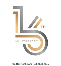 16 years anniversary logo vector template