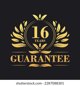 16 Years Guarantee Logo vector,  16 Years Guarantee sign symbol