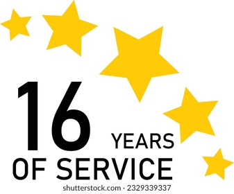 16 Years of Service Experience Tag