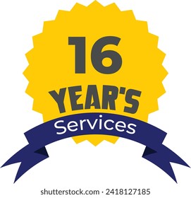 16 Year's of services badge