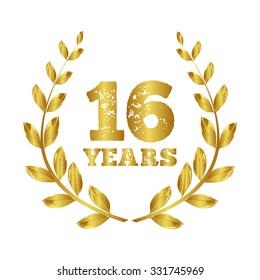 16 Years Sixteen Years 16 Icon Stock Vector (Royalty Free) 331745969 ...