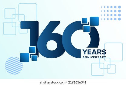 160 Year Anniversary celebration logotype. Anniversary celebration template design, Vector illustrations.