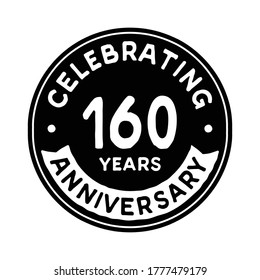 160 years anniversary logo template. Vector and illustration.