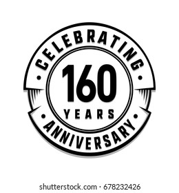 160 Years Anniversary Logo Template Vector Stock Vector (Royalty Free ...