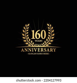 Logo del 160 años. Vector e ilustración.
