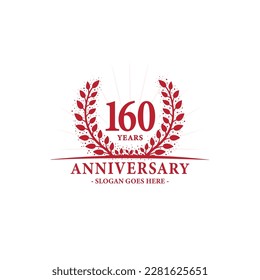 Logo für 160 Jahre. Vektorgrafik und Illustration.