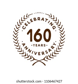 160 years design template. 160th vector and illustration.