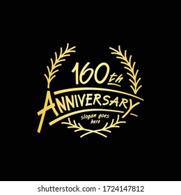 160 years design template. Vector and illustration. 160th years logo.