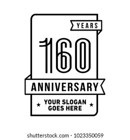 160th anniversary logo. Vector and illustration.