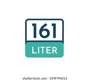 161 liters icon vector illustration