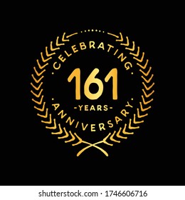 161 years design template. 161st logo. Vector and illustration.