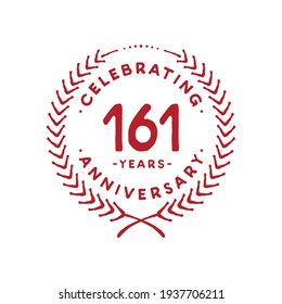 161 years design template. 161st vector and illustration.