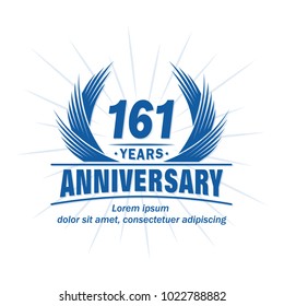 161 years vector and illustration template.