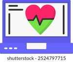 1618 - Heartbeat Vector Icon Design