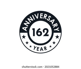 162 years anniversary badge vector design