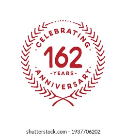 162 years design template. 162nd vector and illustration.