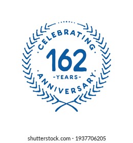 162 years design template. 162nd vector and illustration.