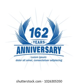 162 years vector and illustration template.