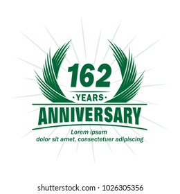 162 years vector and illustration template.