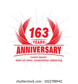 163 years vector and illustration template.