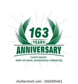 163 years vector and illustration template.