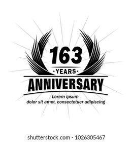 163 years vector and illustration template.