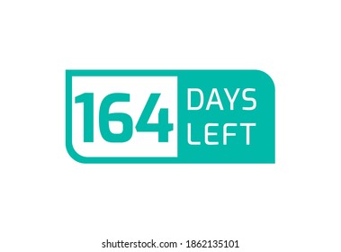 164 Days Left banner on white background, 164 Days Left to Go