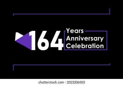 164 Years Anniversary Celebration Vector Template Design